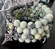 Load image into Gallery viewer, Coi` - Hematite Wrap Bracelet with Crafted Cross