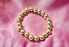 Load image into Gallery viewer, (1) 18K GF Stackable Beaded Stretch Bracelet - Large