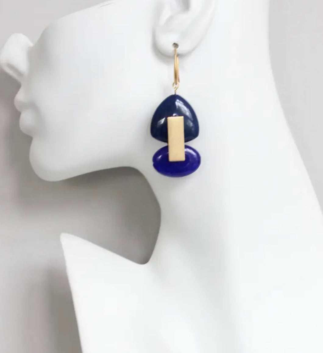 Azul Ou Amie' - Artisan Earrings