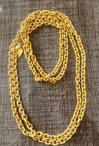 60'' 18K GP Textured Chain Necklace