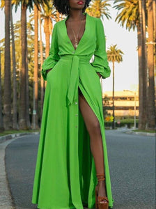 Baloon Sleeve Maxi Dress