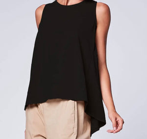 Oh So Chic' - High-Low Cotton Tank- Available in Black & in White