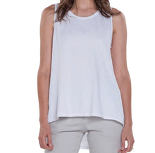 Load image into Gallery viewer, Oh So Chic&#39; - High-Low Cotton Tank- Available in Black &amp; in White
