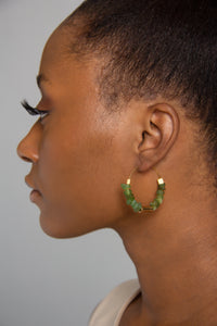 Jade - Artisan Hoop Earrings