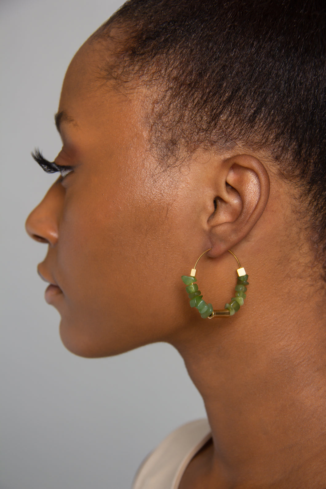 Jade - Artisan Hoop Earrings