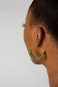 Jade - Artisan Hoop Earrings