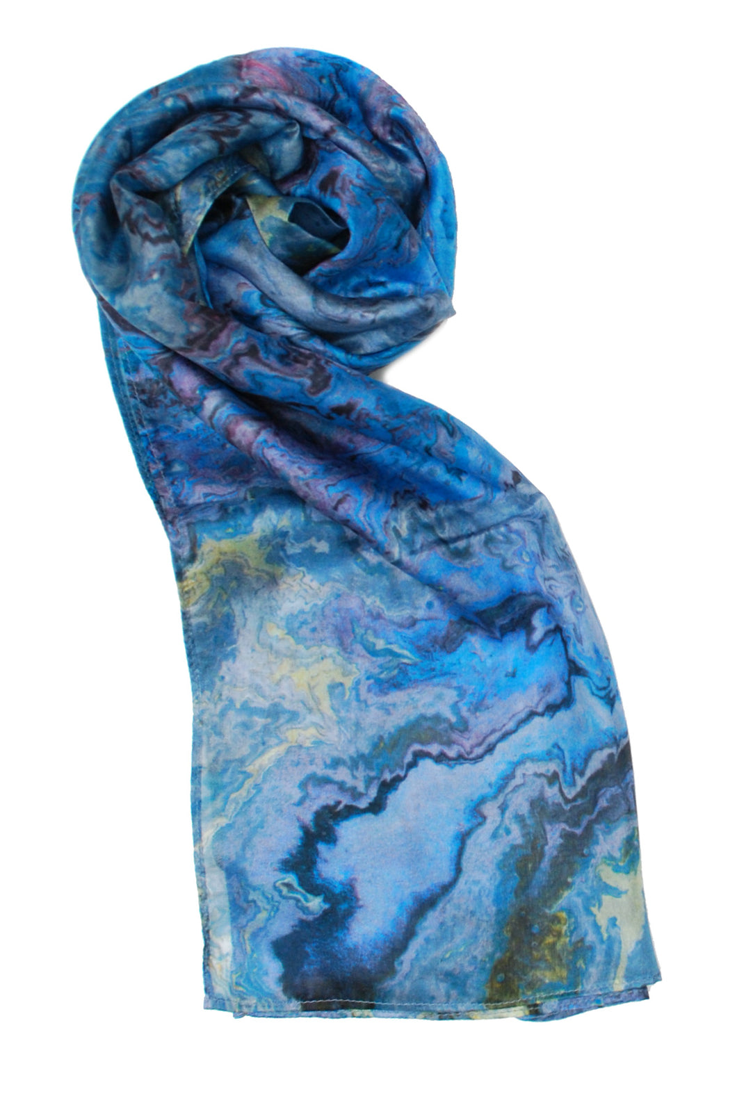 Ocean Blues Silk Scarf